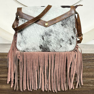 กระเป๋าสะพายข้างหนังวัวมีขอบกระเป๋าสำหรับผู้หญิงตะวันตกกระเป๋าถือหนังแท้สีน้ำตาลกระเป๋าของขวัญขายดีสำหรับเธอ - Product Image 4