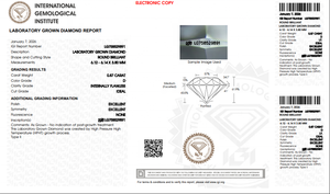 Diamant de laboratoire couleur D, clarté IF, taille brillant rond, 0,87 carat, certifié IGI, HPHT, diamant solitaire, bijoux tendance 2026 - Product Image 3
