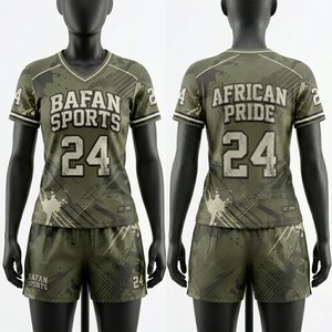 Premium 180 GSM Polyester <b>Mesh</b> Football Jersey And Shorts <b>Set</b> Gold Black Tackle Twill Custom Logo Women's <b>Sets</b> - Product Image 2