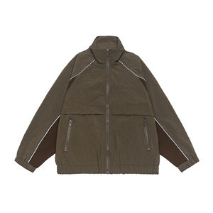 Veste coupe-vent unisexe personnalisée en toile épaisse enduite, imperméable, ajustée, unie, décontractée, brodée, pour l'hiver et les activités de plein air - Product Image 1