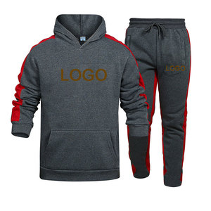 Ensemble de survêtement léger pour homme Altr Brothers, moderne, solide, hiver, décontracté, à capuche, 2 en 1, en polaire léopard, polyester et coton - Product Image 2