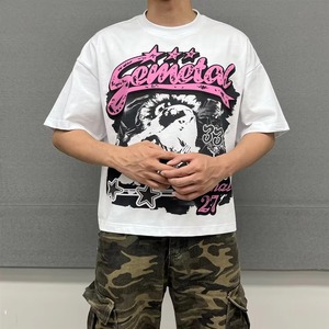 <b>White</b> Men's Oversized Anime Graphic T-Shirt with Custom Fleece Fabric Quick Dry & Eco-Friendly Casual <b>Tee</b> - Product Image 2