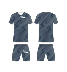Conjunto de Uniforme de Fútbol Sublimado Personalizado, Patrón de Camuflaje Azul Oscuro, Transpirable, de Secado Rápido, Camiseta de Fútbol para Equipo, Pantalones Cortos, para Hombres, Niños y Jóvenes - Product Image 1