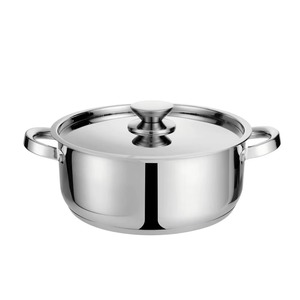Casserole en acier inoxydable de qualité supérieure avec couvercle assorti, idéale pour la cuisine quotidienne et la préparation de repas en grande quantité. - Product Image 4