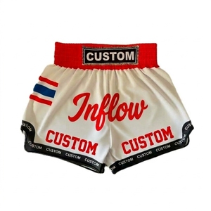 Shorts de Boxeo Unisex Cómodos de Poliéster al por Mayor en EE. UU., Personalizables y Elásticos para Entrenamiento de Muay Thai y Kickboxing - Product Image 3
