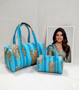 Bolsos de Viaje Acolchados Mini para Mujer, Bolsos de Viaje Acolchados de Algodón Boho de Primera Calidad con Diseño Estampado - Product Image 3