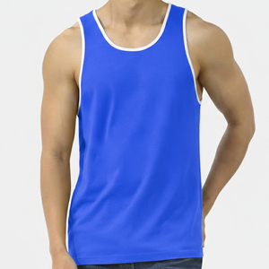 Wholesale New Arrival Custom <b>Men</b> Tank Top Plus Size Sporty Gym <b>Singlet</b> Breathable Sleeveless Summer Tank Tops - Product Image 3