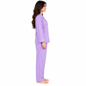 Vente en gros de pyjamas pour femmes, ensemble de vêtements de nuit à manches longues, vêtements de détente à boutons sur le devant, fournisseur de vêtements de maison - Product Image 2