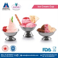 Bol à dessert en acier inoxydable écologique, finition miroir, qualité supérieure, pour sundae et sorbet, capacité 200 ml, usage domestique