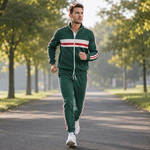 Men's Track Suit 2 Piece Long Sleeve Sweatsuit for Men Casual Full Zip Outfits Jogging Suit Jacket Pants <b>Set</b> - Product Image 3