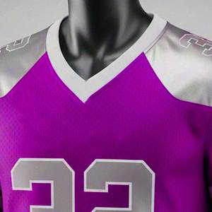 Jersey de Fútbol Americano Personalizado OEM, Corto, Transpirable, Unisex, Diseño Totalmente Personalizado, Última Llegada, Jersey para Fanáticos, Precio Económico - Product Image 3