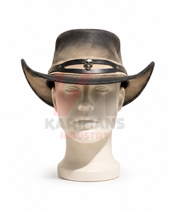Chapeaux de cowboy en cuir à marque privée, style western, à large bord, en cuir de vache véritable, vente en gros pour détaillants et distributeurs - Product Image 1