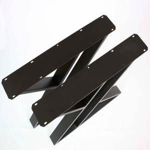 Double Z Dining Table Legs Black Powder Coated 1 Pair Table Legs for <b>Bench</b> or Coffee Table 1 Pair <b>Metal</b> Black Table Legs - Product Image 3