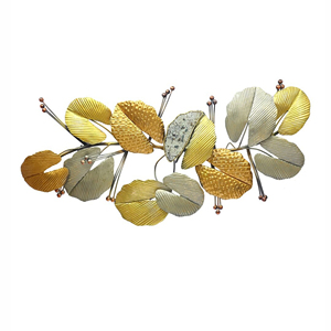 Modern Luxury Gold Ginkgo <b>Leaf</b> Metal <b>Wall</b> Art <b>Decor</b> Large Hanging Sculptures Light Luxury <b>Wall</b> Hanging for Living Room Hotel - Product Image 2