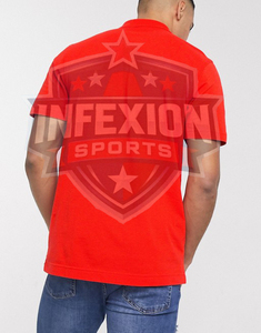 Polo de Manga Corta Rojo para Hombre, de Algodón, Color Sólido, Estilo Casual, Tejido Antirarrugas - Product Image 3