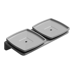 Porte-savon double moderne grand format carré, adhésif mural, en acier inoxydable antirouille, double support à savon pour salle de bain principale - Product Image 1