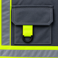 Gilet de sécurité haute visibilité réfléchissant Iron Mark, unisexe, vêtements de travail en coton, certifié CE, avec poches et logo imprimé