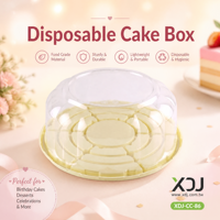 Nouveauté 2020, conteneur à gâteau en plastique PET jetable recyclable de Taiwan avec couvercle transparent, gaufrage pour l'affichage, pour l'emballage alimentaire