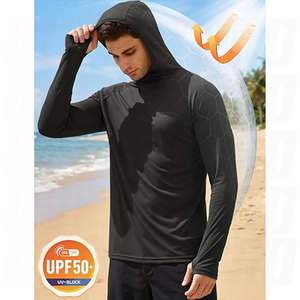 <b>Men</b> Sun Protection Hoodies Quick Dry Long Sleeve Rash Guard Lightweight <b>Hoodie</b> Shirt Fishing <b>Running</b> Outdoor Workout Sportswear - Product Image 4