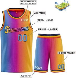 Conjunto de Uniforme de Baloncesto Personalizado, Camiseta Cosida, Pantalones Cortos Deportivos, Jersey de Baloncesto, 100% Poliéster Transpirable, Unisex - Product Image 2