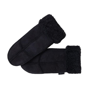 Gants d'hiver coupe-vent et chauds de qualité supérieure pour femme, mitaines en fourrure de mouton véritable, mitaines de cyclisme en cuir entier pour femme - Product Image 1