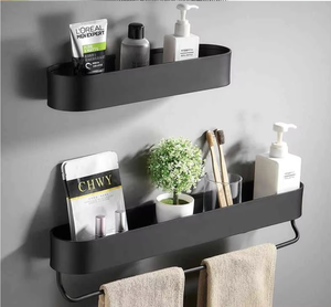Étagère murale métallique OEM/ODM Vietnam pour salle de bain, porte-serviettes sans perçage, support de rangement de cuisine - Product Image 3