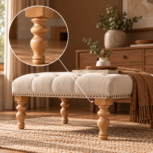 Pieds sculptés en bois massif OEM pour usines de meubles, fabricants de revêtements et importateurs - Product Image 4