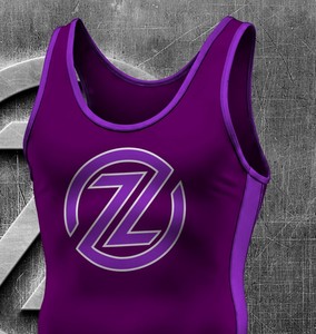 Traje de lucha libre WR-005 morado, compresión ajustada, sublimación completa, absorción de humedad, unisex. Muestra y personalización disponibles. - Product Image 1