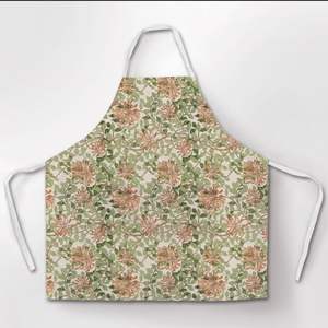 Delantal de cocina de algodón puro, babero de verano transpirable para cocinar en el hogar, ropa de trabajo cómoda - Product Image 1