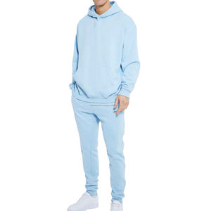 Produit à la mode survêtements Jogging hommes survêtement sweats hommes 100% coton pull blanc sweats à capuche 2 pièces ensemble de pantalons de survêtement - Product Image 4