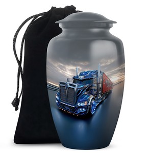 Urnes funéraires pour camions, 10 pouces, style européen, écologiques, durables, décoratives, pour hommes adultes - Product Image 1