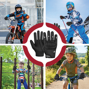 Gants de moto pour enfants, protection complète des doigts, respirants, antidérapants, pour le cyclisme et la course - Product Image 6