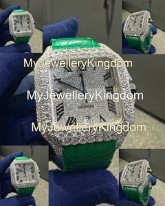 Reloj de Pulsera con Movimiento Automático y Diamantes Moissanite VVS, Estilo Popular, con Correa de Goma en Tono Oro Blanco, Reloj con Incrustaciones de Diamantes al Mejor Precio - Product Image 2