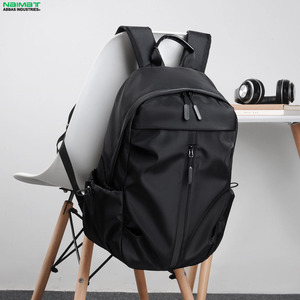 Wholesale Unisex Black Laptop Backpack College/School/Travel Bag Waterproof USB Feature <b>Letter</b> Pattern Polyester Lining For Boys - Product Image 1