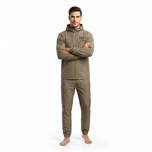 Conjunto Deportivo de Hombre en Nailon y Poliéster, Chaqueta con Capucha y Cremallera Completa, Pantalones Jogger, Ropa Deportiva con Logotipo Personalizado - Product Image 3