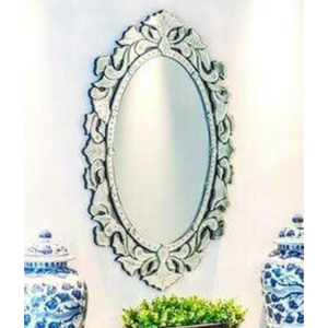 Espejo Decorativo de Pared de Estilo Barroco Veneciano de Lujo |   Espejo de Vidrio Ornamentado de Estilo Antiguo Vintage para Decoración de Sala de Estar y Dormitorio - Product Image 1