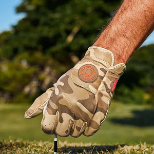 Golf <b>Glove</b> Reinforced Leather Palm Breathable Stretch Fabric Professional Golf outdoor Sports Activities anti-slip <b>grip</b> CAMO - Product Image 3