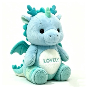 Peluche de dragón de cara redonda personalizado con vientre bordado, adorable peluche de dragón gordo con colores pastel para regalar - Product Image 2
