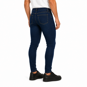 Custom <b>Men</b> <b>Stretch</b> Slim Fit Denim Jeans Fitted Skinny Denim Jeans Pants Five Pocket Casual Denim Jeans Trousers Solid Colour - Product Image 4