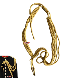 Aiguillette dorada trenzada, trenza metálica dorada, Aiguillette de general - Product Image 5
