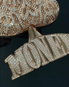 Colgante de Moissanita Chapado en Oro Rosa sobre Plata 925 con Diseño de As de Espadas y Amuleto de Dinero, Estilo Hip Hop de Lujo para Uso Diario - Product Image 2