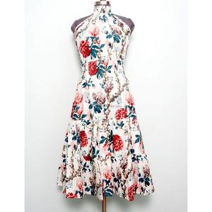 Women's <b>Romantic</b> Sweet Summer Long Floral Print 100% Cotton Eco-Friendly Kimono <b>Dress</b> Natural Waist Soft Casual Beach Sleepwear - Product Image 1