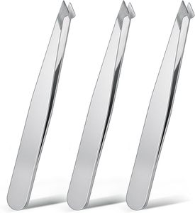 Lot de 3 pinces à épiler à pointe fine pour l'élimination des poils incarnés, des éclats et le toilettage précis des sourcils - Product Image 1