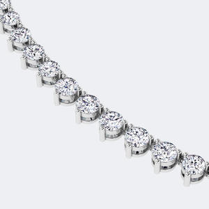 Collar con Colgante de Diamantes Curvos con Corte Brillante Redondo de 3.00 CTW en Oro Sólido de 9K con Cadena a Juego - Product Image 2