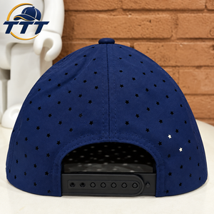 Gorra de Golf Personalizada con Corte Láser al por Mayor, Gorra Snapback Transpirable de 6 Paneles con Logotipo de Parche Tejido, Fabricante de Vietnam, Fábrica de Gorras OEM ODM - Product Image 5