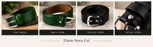 Ceinture Western pour homme en cuir de vache véritable vintage avec boucle à ardillon en alliage argenté, durable, décontractée, sangle solide - Product Image 3