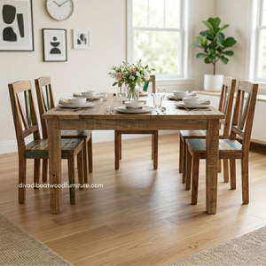 Handcrafted <b>Rustic</b> <b>Dining</b> <b>Chair</b> Reclaimed Boat Wood Eco-Friendly Original Color Indoor Outdoor Resort Home Villa Furniture - Product Image 4