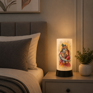 Radha Krishna LED Night <b>Lamp</b> Acrylic Spiritual Table Light <b>USB</b> Touch Decorative Bedside Janmashtami Diwali Gift Home Temple - Product Image 2