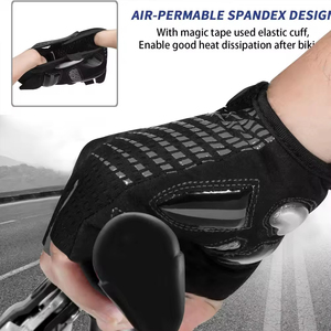 High Quality <b>Leather</b> <b>Fingerless</b> Gym Weight Lifting <b>Gloves</b> for Bodybuilding Fitness Workout with Strong Hand Grip - Product Image 5