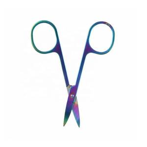 Tijeras para Cutículas de Acero Inoxidable Arcoíris, Hoja Recta, Orificio Redondo, Tijeras de Manicura para el Cuidado de las Uñas, Duraderas, para Mano Derecha - Product Image 4
